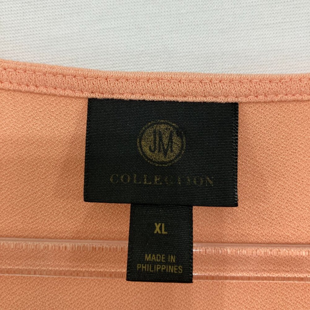 Jm Collection Size Xl Orange Multi Color Abstract… - image 2